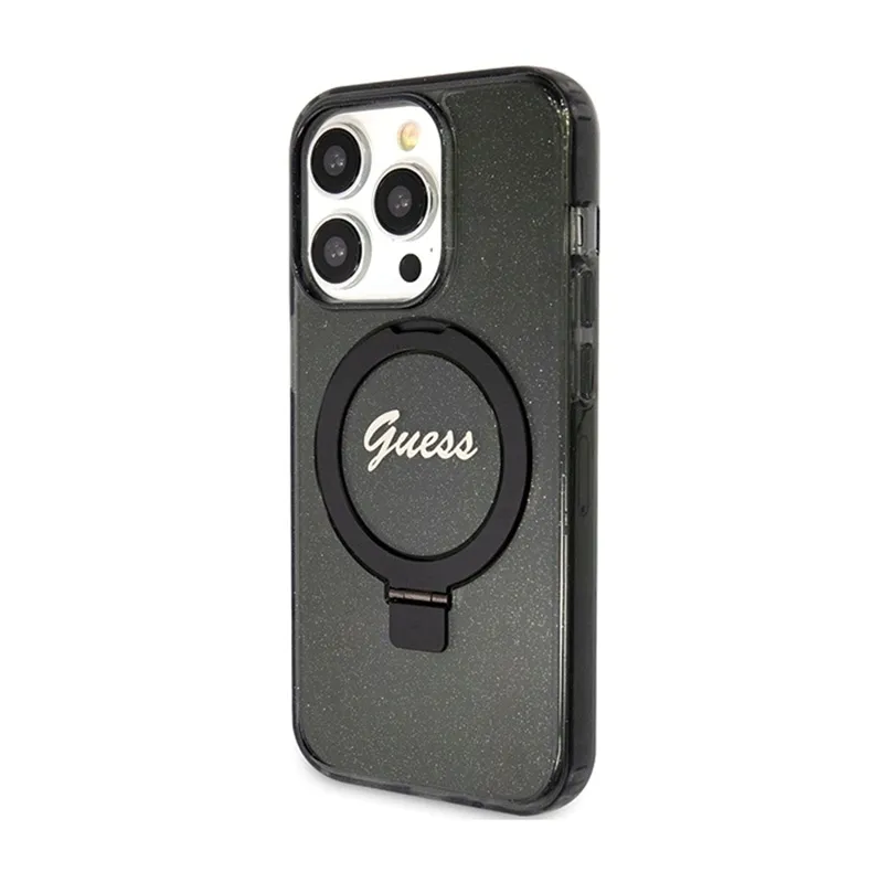 guess-ring-stand-script-glitter-magsafe-etui-iphone-15-pro-max-czarny