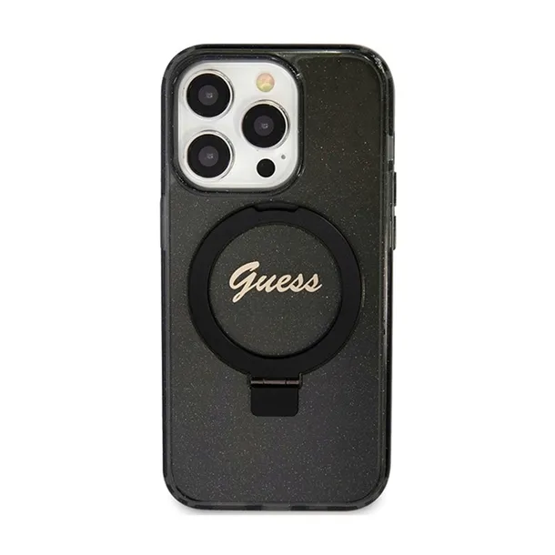 guess-ring-stand-script-glitter-magsafe-etui-iphone-15-pro-max-czarny-kolor-czarny
