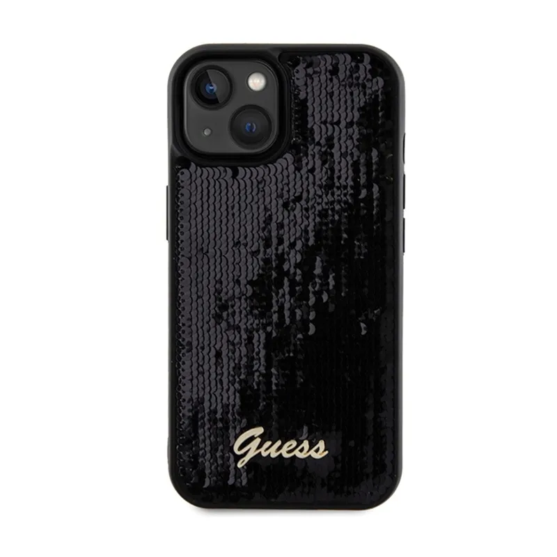 guess-sequin-script-metal-etui-iphone-14-czarny