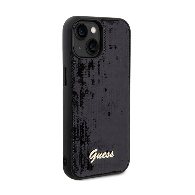 guess-sequin-script-metal-etui-iphone-14-czarny