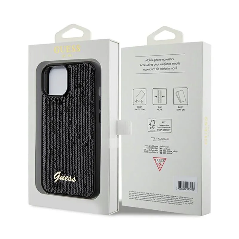 guess-sequin-script-metal-etui-iphone-14-czarny