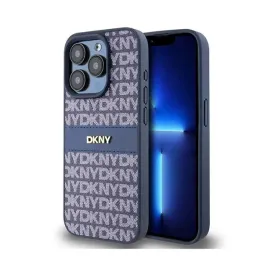 dkny-leather-mono-stripe-and-metal-logo-etui-iphone-15-pro-niebieski