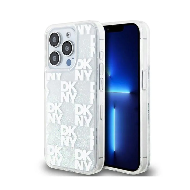 dkny-liquid-glitter-multilogo-etui-iphone-15-pro-bialy