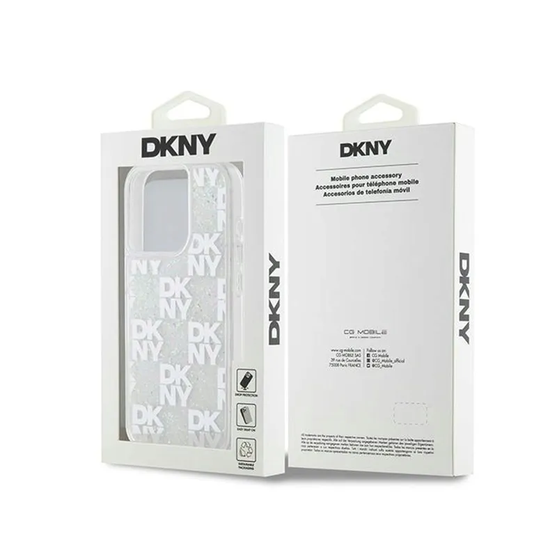 dkny-liquid-glitter-multilogo-etui-iphone-15-pro-bialy-przeznaczenie-apple
