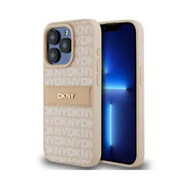 dkny-leather-mono-stripe-and-metal-logo-etui-iphone-15-pro-rozowy