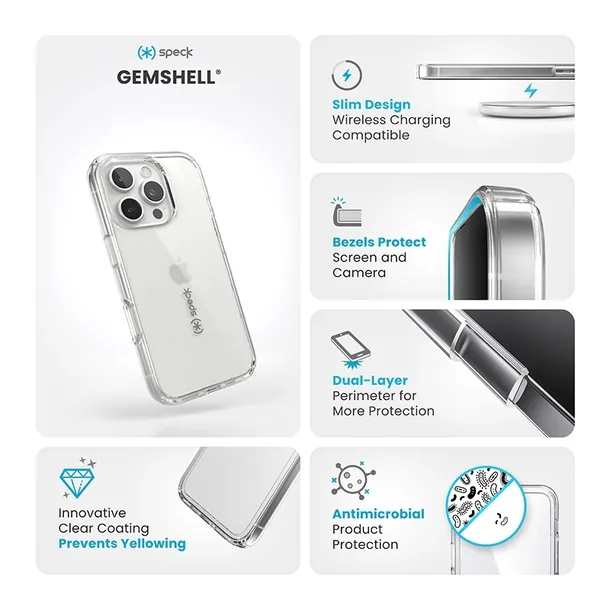 speck-gemshell-etui-iphone-16-pro-clear-funkcje-pochlanianie-wstrzasow