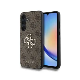 guess-4g-big-metal-logo-etui-samsung-galaxy-a35-5g-brazowy