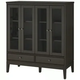ikea-idanas-szafka-z-drzwiami-skladanymi-szklanymi-c-braz-121x50x135-cm