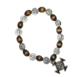 bransoletka-z-krzyzem-sw-benedykta-ciemny-braz