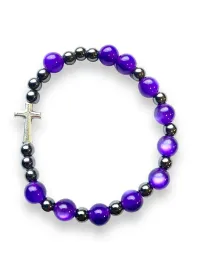 rozaniec-10-bransoletka-hematyt-madre-perla-fiolet