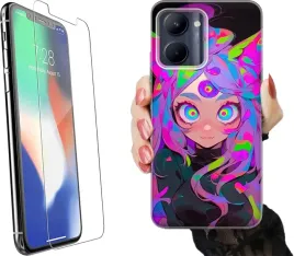 etui-na-telefon-realme-c33-kolorowe-wzory-anime-girl-szklo
