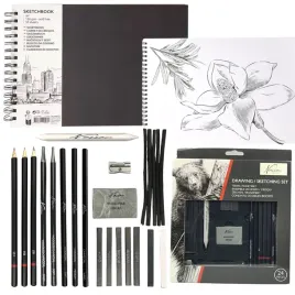 profesjonalny-zestaw-do-rysowania-szkicowania-olowki-wegiel-24-szt
