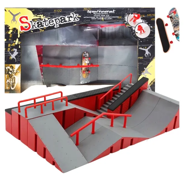 ZESTAW FINGERBOARD DUŻY SKATEPARK DLA DZIECI DESKOROLKA ZABAWKI DLA DZIECI