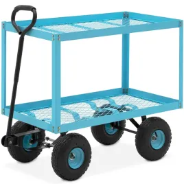 wozek-ogrodowy-transportowy-2-poziomy-z-siatki-do-150-kg