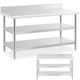 stol-blat-roboczy-stalowy-nierdzewny-przyscienny-z-rantem-2-polki-150x70cm