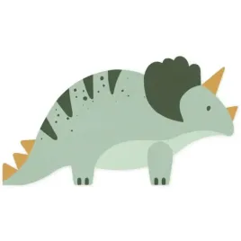 serwetki-dinozaury-triceratops-zielony-partydeco-33-cm-12-szt