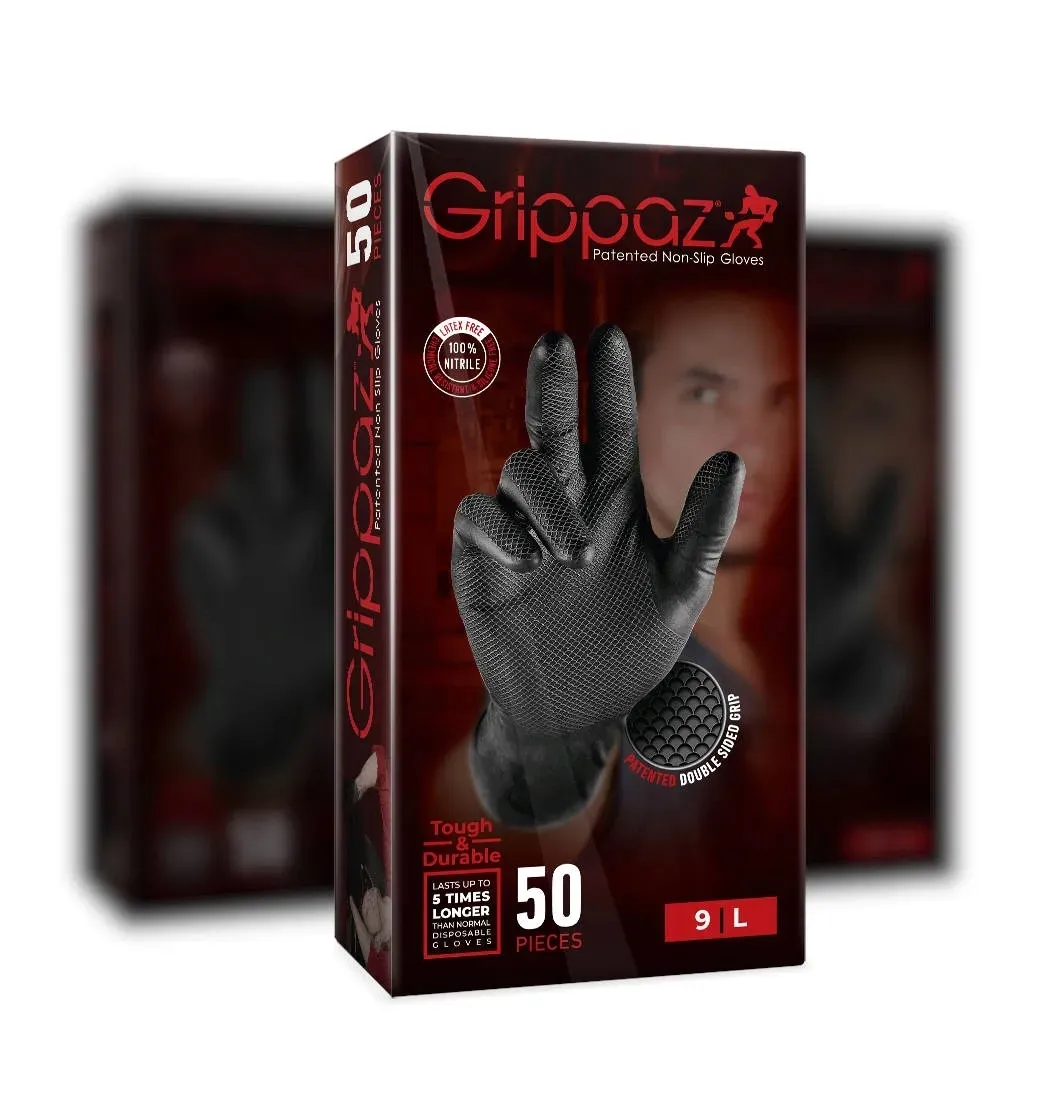 rekawiczki-nitrylowe-grippaz-246-black-m-stan-nowy