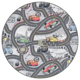 dywan-okragly-wykladzina-do-pokoju-dziecka-cars-szary-200x200-kolo-miekki