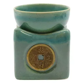 kominek-zapachowy-ceramiczny-zielony-moneta-na-szczescie