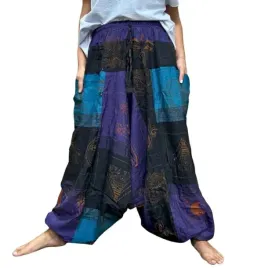 szarawary-alladynki-bawelniane-patchwork-spodnie-joga-nepal