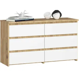 komoda-cl100-6sz-pk-dab-artisan-biala-akord-furniture-factory-kommcl100