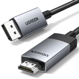 kabel-przewod-displayport-hdmi-4k-60hz-w-oplocie-1m-szary