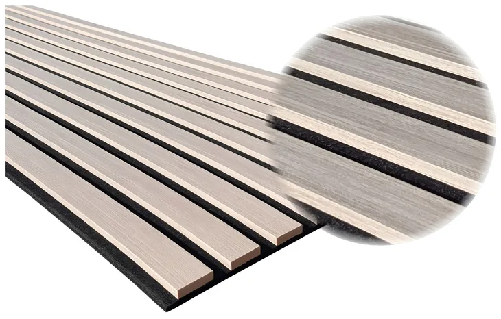 Lamel 3D lamele ścienne panele akustyczne 46x255cm filc Jesion Arktyczny