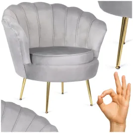 muszelka-fotel-wypoczynkowy-welur-salon-glamour-zlote-nogi-szary-angel