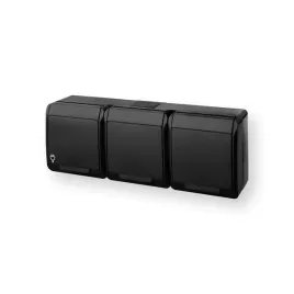 elektro-plast-nasielsk-gniazdo-potrojne-u-z-16a-czarne-hermes-n-t-0323-09