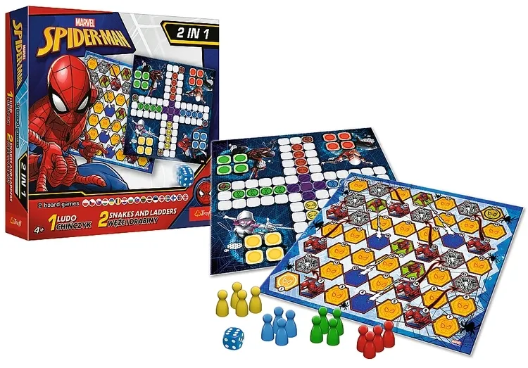 gra-trefl-2w1-chinczyk-weze-i-drabiny-spider-man