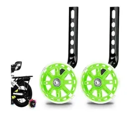 kolka-boczne-podporowe-do-roweru-led-dla-dzieci-zielone