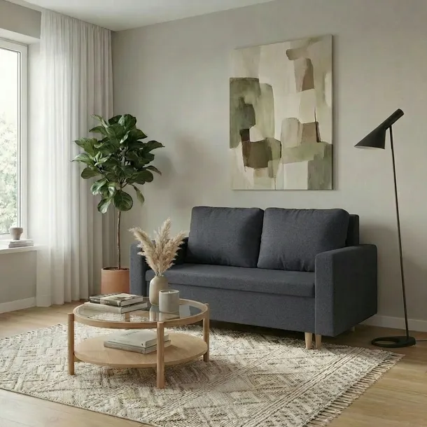 Sofa kanapa 2 os z funkcją spania KEN szara