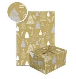 papier-prezentowy-zloty-choinki-swiateczny