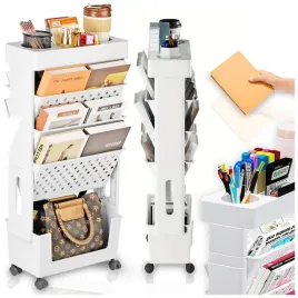 regal-mobilny-bialy-5-polek-na-kolkach-do-biura