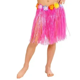 spodniczka-spodnica-hawajska-rozowa-hawaje-taniec-hula-aloha-40-cm