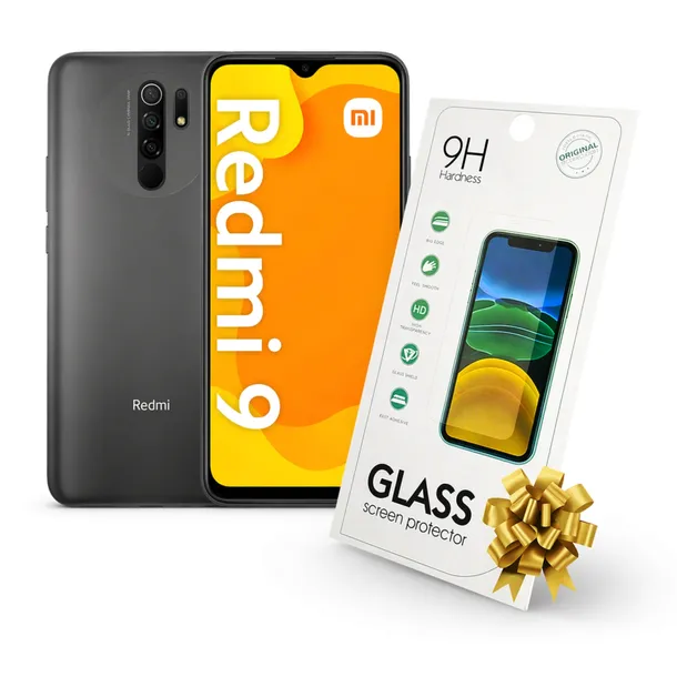 ZESTAW Xiaomi Redmi 9 3/32GB LTE 6.53" Dual SIM Szary + SZKŁO HARTOWANE