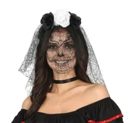 opaska-z-rozami-los-muertos-z-welonem-halloween-karnawal