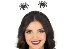 opaska-czarna-z-pajakami-cyrkonie-pajak-halloween
