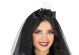 opaska-welonem-mrocznej-panny-mlodej-kwiat-dlon-szkieleta-halloween