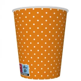 kubeczki-papierowe-pomaranczowe-w-biale-kropki-250-ml-8-szt-pomarancz