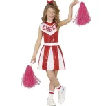 stroj-dzieciecy-cheerleaderka-bialo-czerwony-cekiny-przebranie-karnawal-146-stan-nowy