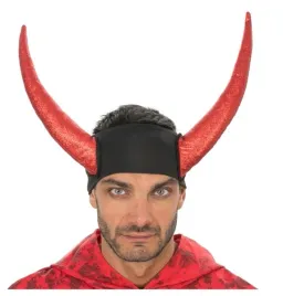 opaska-elastyczne-rogi-diabla-czerwono-czarne-brokat-halloweenowe-halloween