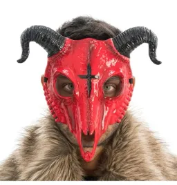 maska-na-twarz-rogata-bestia-diabel-czerwono-czarna-halloweenowa-halloween