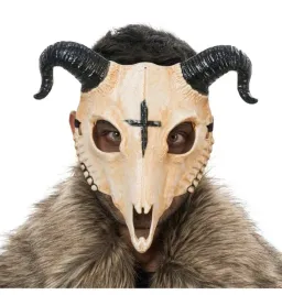 maska-na-twarz-rogata-bestia-potwor-zwierze-akcesoria-karnawal-halloween