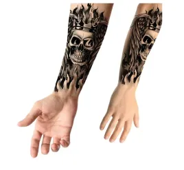 sztuczny-tatuaz-czaszka-czacha-czarny-halloween