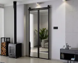 drzwi-przesuwne-harmonijkowe-aluminium-loft-lustro-91-cm