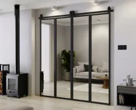 drzwi-przesuwne-harmonijkowe-podwojne-aluminium-loft-lustro-2x97-cm