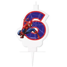 swieczka-urodzinowa-na-tort-spiderman-cyfra-6-czlowiek-pajak