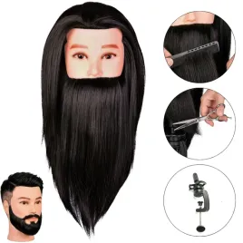 glowka-treningowa-fryzjerska-meska-z-broda-50cm-wlos-termiczny-uchwyt