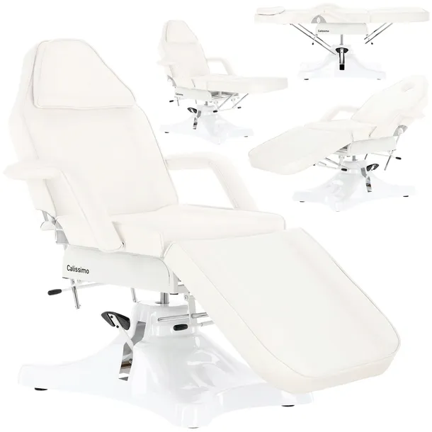 Fotel hydrauliczny kosmetyczny obrotowy spa biały